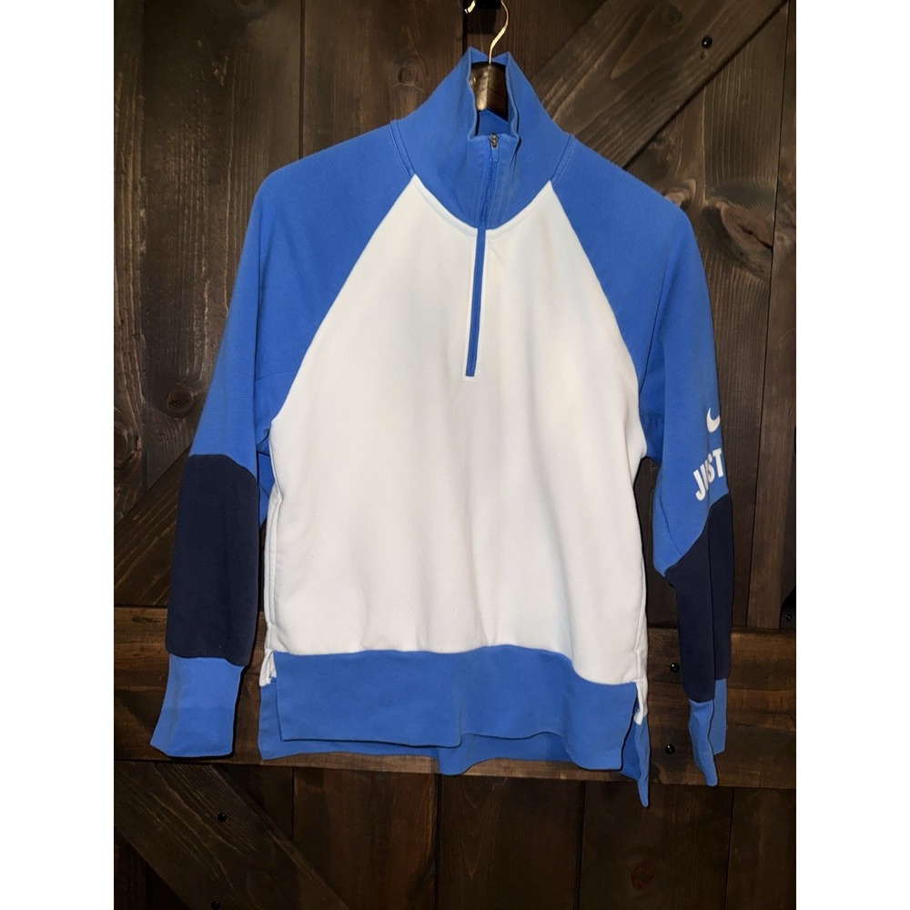 Nike Dri Fit Women's Just Do It 1/4 Zip Pullover Long Sleeve Sweatshirt Small